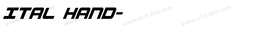 Ital hand字体转换
